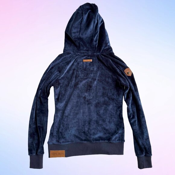 NAKETANO VELOUR ZIP UP AND JOGGERS IN NAVY - Picture 3 of 9